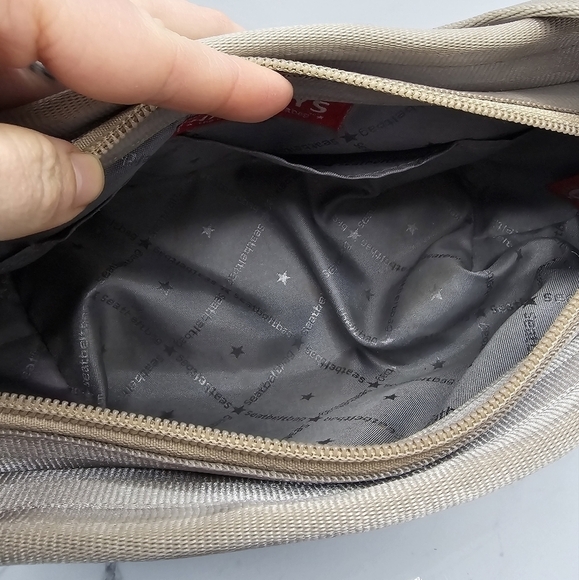 Harveys | Y2K tan beige woven seat belt strap mini shoulder bag purse - Picture 10 of 13